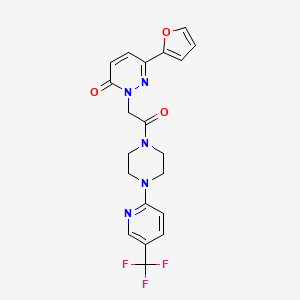 6-(2-furyl)-2-(2-oxo-2-{4-[5-(trifluoromethyl)-2-pyridyl]piperazino}ethyl)-3(2H)-pyridazinone