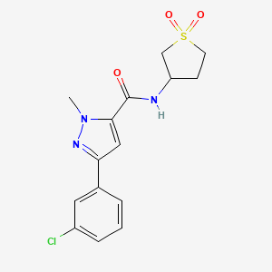 3-(3-chlorophenyl)-N-(1,1-dioxidotetrahydrothiophen-3-yl)-1-methyl-1H-pyrazole-5-carboxamide