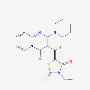 2-(dipropylamino)-3-[(Z)-(3-ethyl-4-oxo-2-thioxo-1,3-thiazolidin-5-ylidene)methyl]-9-methyl-4H-pyrido[1,2-a]pyrimidin-4-one