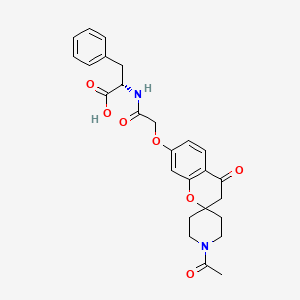 N-{[(1'-acetyl-4-oxo-3,4-dihydrospiro[chromene-2,4'-piperidin]-7-yl)oxy]acetyl}-L-phenylalanine