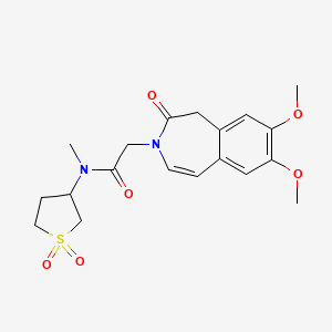 2-(7,8-dimethoxy-2-oxo-1H-benzo[d]azepin-3(2H)-yl)-N-(1,1-dioxidotetrahydrothiophen-3-yl)-N-methylacetamide