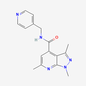 1,3,6-trimethyl-N~4~-(4-pyridylmethyl)-1H-pyrazolo[3,4-b]pyridine-4-carboxamide