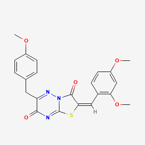 (2E)-2-(2,4-dimethoxybenzylidene)-6-(4-methoxybenzyl)-7H-[1,3]thiazolo[3,2-b][1,2,4]triazine-3,7(2H)-dione