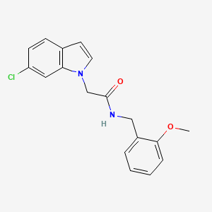 molecular formula C18H17ClN2O2 B11139512 2-(6-chloro-1H-indol-1-yl)-N-(2-methoxybenzyl)acetamide 