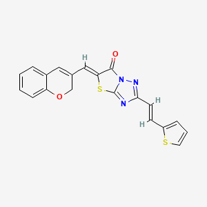 (5Z)-5-(2H-chromen-3-ylmethylidene)-2-[(E)-2-(thiophen-2-yl)ethenyl][1,3]thiazolo[3,2-b][1,2,4]triazol-6(5H)-one