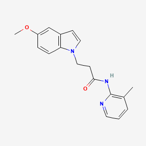 molecular formula C18H19N3O2 B11139536 3-(5-methoxy-1H-indol-1-yl)-N-(3-methyl-2-pyridinyl)propanamide 