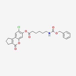 8-Chloro-4-oxo-1,2,3,4-tetrahydrocyclopenta[c]chromen-7-yl 6-{[(benzyloxy)carbonyl]amino}hexanoate