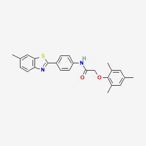 N-[4-(6-methyl-1,3-benzothiazol-2-yl)phenyl]-2-(2,4,6-trimethylphenoxy)acetamide