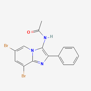 molecular formula C15H11Br2N3O B11139567 N-(6,8-dibromo-2-phenylimidazo[1,2-a]pyridin-3-yl)acetamide 