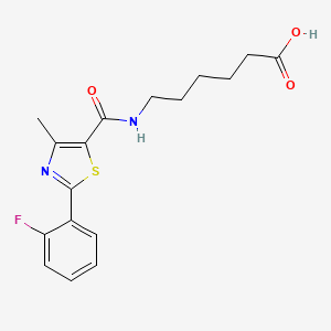 6-({[2-(2-Fluorophenyl)-4-methyl-1,3-thiazol-5-yl]carbonyl}amino)hexanoic acid