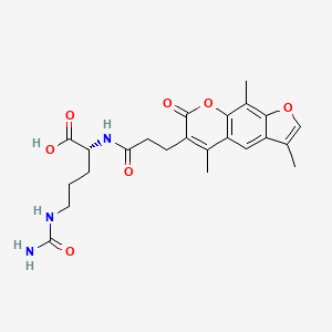 N~5~-carbamoyl-N~2~-[3-(3,5,9-trimethyl-7-oxo-7H-furo[3,2-g]chromen-6-yl)propanoyl]-D-ornithine