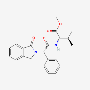 Methyl 3-methyl-2-[2-(1-oxo-2,3-dihydro-1H-isoindol-2-YL)-2-phenylacetamido]pentanoate