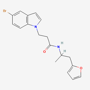 molecular formula C18H19BrN2O2 B11139614 3-(5-bromo-1H-indol-1-yl)-N-[1-(furan-2-yl)propan-2-yl]propanamide 