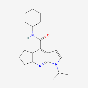 N~4~-cyclohexyl-1-isopropyl-1,5,6,7-tetrahydrocyclopenta[b]pyrrolo[3,2-e]pyridine-4-carboxamide