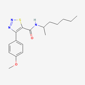 4-(4-methoxyphenyl)-N-(1-methylhexyl)-1,2,3-thiadiazole-5-carboxamide