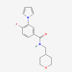 4-fluoro-3-(1H-pyrrol-1-yl)-N-(tetrahydro-2H-pyran-4-ylmethyl)benzamide