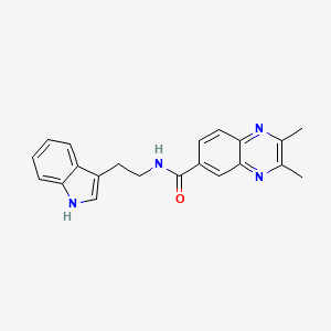 molecular formula C21H20N4O B11139685 N-[2-(1H-indol-3-yl)ethyl]-2,3-dimethyl-6-quinoxalinecarboxamide 