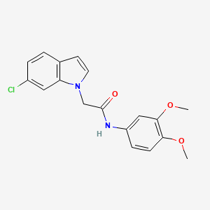 2-(6-chloro-1H-indol-1-yl)-N-(3,4-dimethoxyphenyl)acetamide