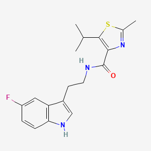 N-[2-(5-fluoro-1H-indol-3-yl)ethyl]-5-isopropyl-2-methyl-1,3-thiazole-4-carboxamide