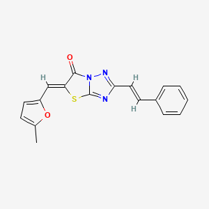 (5Z)-5-[(5-methylfuran-2-yl)methylidene]-2-[(E)-2-phenylethenyl][1,3]thiazolo[3,2-b][1,2,4]triazol-6(5H)-one