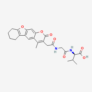 N-[(4-methyl-2-oxo-6,7,8,9-tetrahydro-2H-[1]benzofuro[3,2-g]chromen-3-yl)acetyl]glycyl-D-valine