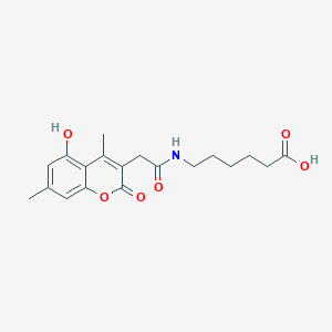 6-{[(5-hydroxy-4,7-dimethyl-2-oxo-2H-chromen-3-yl)acetyl]amino}hexanoic acid