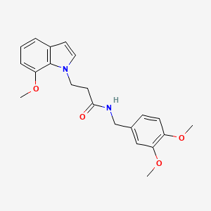 N-(3,4-dimethoxybenzyl)-3-(7-methoxy-1H-indol-1-yl)propanamide