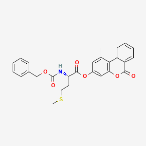 molecular formula C27H25NO6S B11139805 1-methyl-6-oxo-6H-benzo[c]chromen-3-yl N-[(benzyloxy)carbonyl]-L-methioninate 