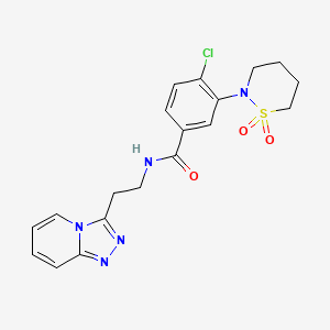 4-chloro-3-(1,1-dioxido-1,2-thiazinan-2-yl)-N-[2-([1,2,4]triazolo[4,3-a]pyridin-3-yl)ethyl]benzamide