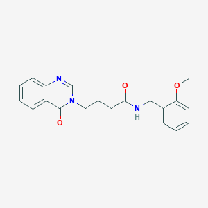 molecular formula C20H21N3O3 B11139822 N-(2-methoxybenzyl)-4-(4-oxoquinazolin-3(4H)-yl)butanamide 