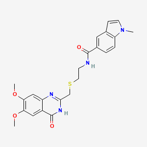 N-(2-{[(6,7-dimethoxy-4-oxo-3,4-dihydroquinazolin-2-yl)methyl]sulfanyl}ethyl)-1-methyl-1H-indole-5-carboxamide