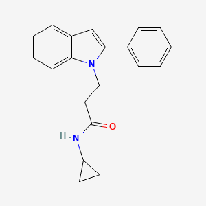 N-cyclopropyl-3-(2-phenyl-1H-indol-1-yl)propanamide