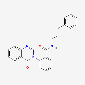 molecular formula C24H21N3O2 B11139831 2-(4-oxoquinazolin-3(4H)-yl)-N-(3-phenylpropyl)benzamide 