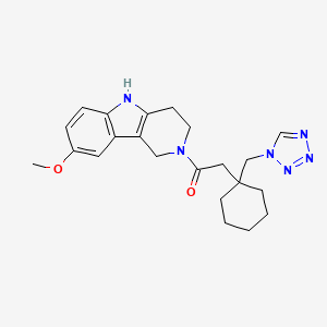 1-(8-methoxy-1,3,4,5-tetrahydro-2H-pyrido[4,3-b]indol-2-yl)-2-[1-(1H-tetrazol-1-ylmethyl)cyclohexyl]ethanone