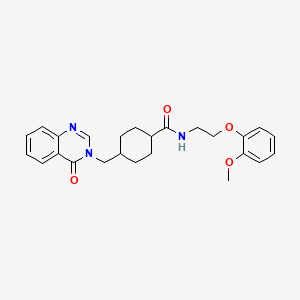 N-[2-(2-methoxyphenoxy)ethyl]-4-[(4-oxoquinazolin-3(4H)-yl)methyl]cyclohexanecarboxamide