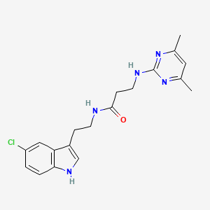 N-[2-(5-chloro-1H-indol-3-yl)ethyl]-3-[(4,6-dimethyl-2-pyrimidinyl)amino]propanamide