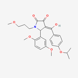 5-(2,5-dimethoxyphenyl)-3-hydroxy-1-(3-methoxypropyl)-4-{[4-(propan-2-yloxy)phenyl]carbonyl}-1,5-dihydro-2H-pyrrol-2-one