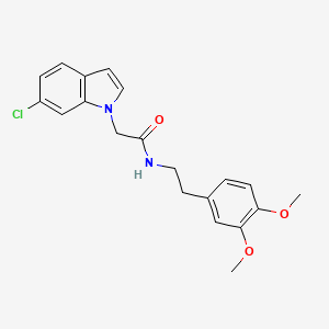 molecular formula C20H21ClN2O3 B11139864 2-(6-chloro-1H-indol-1-yl)-N-[2-(3,4-dimethoxyphenyl)ethyl]acetamide 