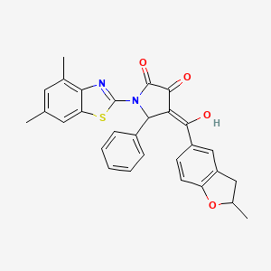 1-(4,6-dimethyl-1,3-benzothiazol-2-yl)-3-hydroxy-4-[(2-methyl-2,3-dihydro-1-benzofuran-5-yl)carbonyl]-5-phenyl-1,5-dihydro-2H-pyrrol-2-one