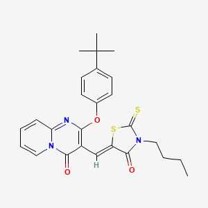 3-[(Z)-(3-butyl-4-oxo-2-thioxo-1,3-thiazolidin-5-ylidene)methyl]-2-(4-tert-butylphenoxy)-4H-pyrido[1,2-a]pyrimidin-4-one