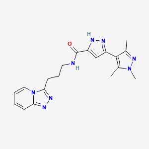 1',3',5'-trimethyl-N-[3-([1,2,4]triazolo[4,3-a]pyridin-3-yl)propyl]-1'H,2H-3,4'-bipyrazole-5-carboxamide