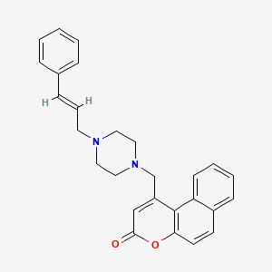 1-{[4-((2E)-3-phenylprop-2-enyl)piperazinyl]methyl}benzo[f]chromen-3-one