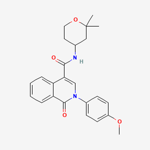 N-(2,2-dimethyltetrahydro-2H-pyran-4-yl)-2-(4-methoxyphenyl)-1-oxo-1,2-dihydroisoquinoline-4-carboxamide