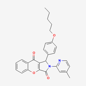 2-(4-Methylpyridin-2-yl)-1-[4-(pentyloxy)phenyl]-1,2-dihydrochromeno[2,3-c]pyrrole-3,9-dione