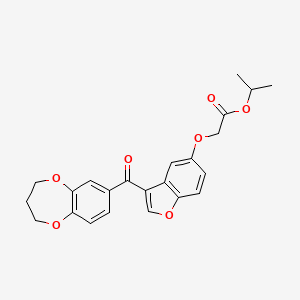 propan-2-yl {[3-(3,4-dihydro-2H-1,5-benzodioxepin-7-ylcarbonyl)-1-benzofuran-5-yl]oxy}acetate