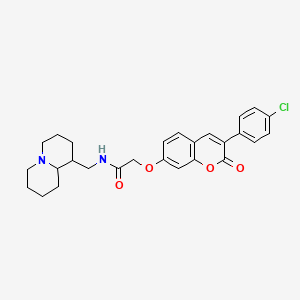 2-{[3-(4-chlorophenyl)-2-oxo-2H-chromen-7-yl]oxy}-N-(octahydro-2H-quinolizin-1-ylmethyl)acetamide