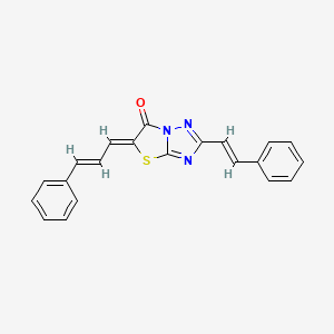 (5Z)-2-[(E)-2-phenylethenyl]-5-[(2E)-3-phenylprop-2-en-1-ylidene][1,3]thiazolo[3,2-b][1,2,4]triazol-6(5H)-one