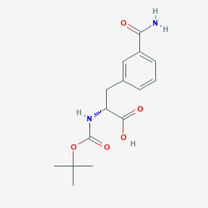 molecular formula C15H20N2O5 B111400 (2R)-3-(3-氨基甲酰苯基)-2-[(2-甲基丙烷-2-基)氧羰基氨基]丙酸 CAS No. 1213190-47-6