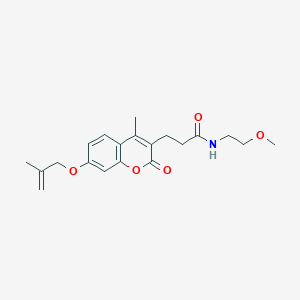 N-(2-methoxyethyl)-3-{4-methyl-7-[(2-methylprop-2-en-1-yl)oxy]-2-oxo-2H-chromen-3-yl}propanamide