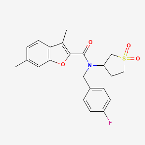 N-(1,1-dioxidotetrahydrothiophen-3-yl)-N-(4-fluorobenzyl)-3,6-dimethyl-1-benzofuran-2-carboxamide